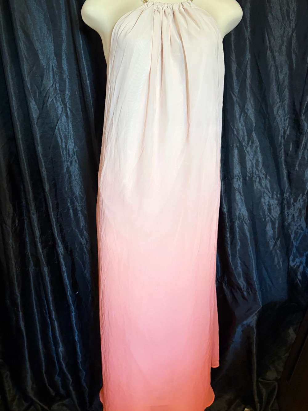 Jennifer Lopez Pink Ombre Halter Maxi Dress